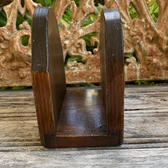 Vintage wooden paper towel holder / bill holder - Picture 4 of 10